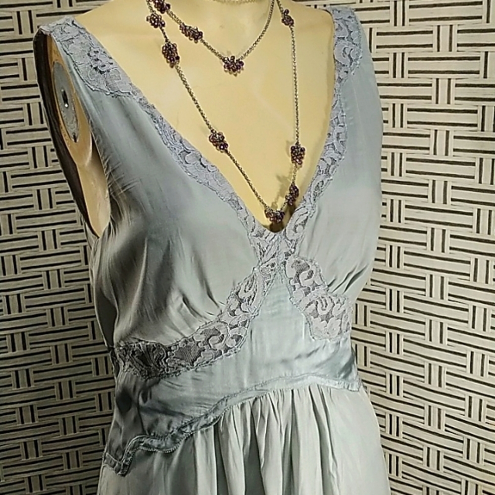 Free People Lace Insert Tea Length Dress